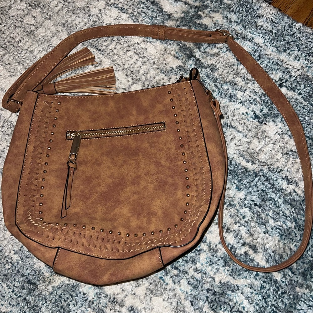 Brown suede purse